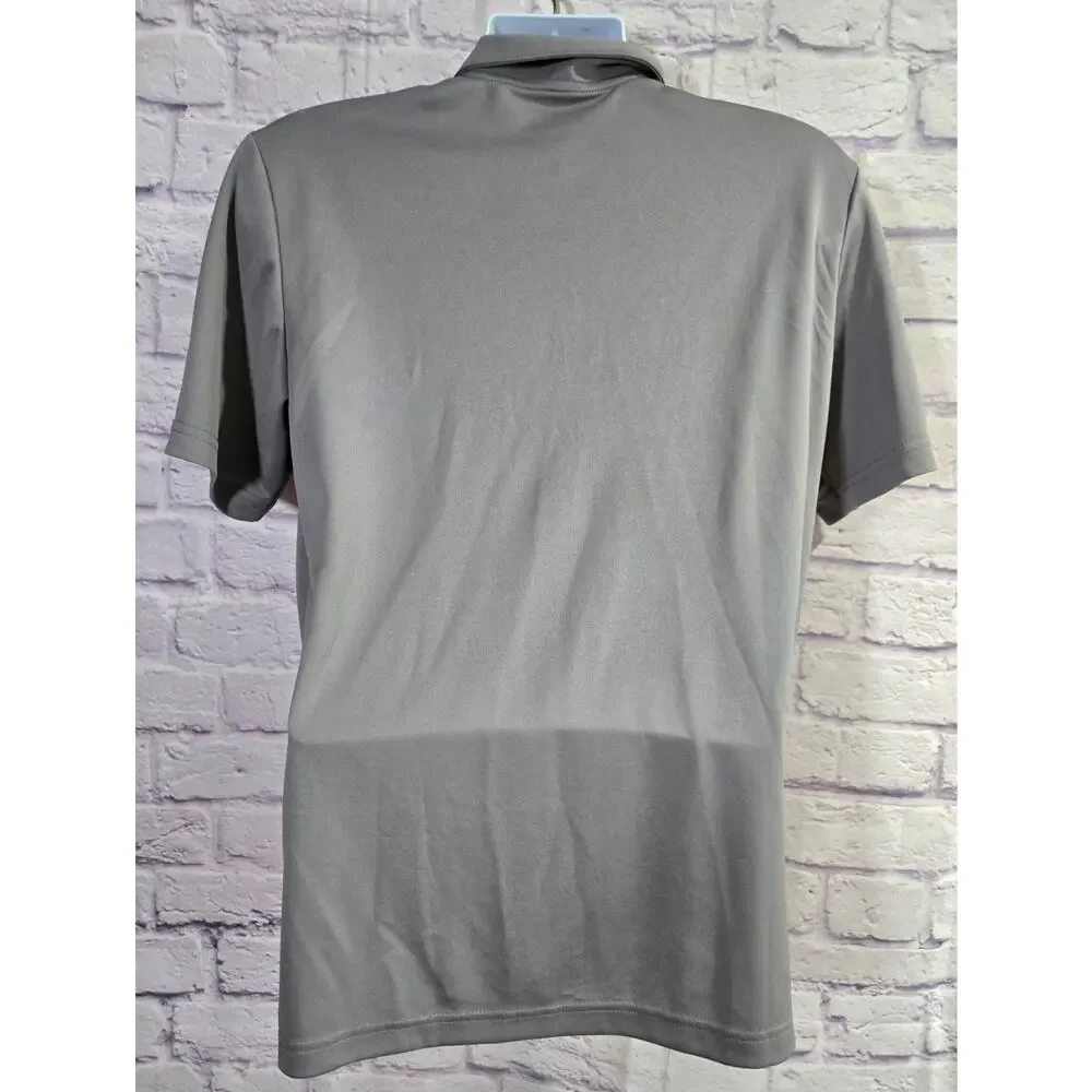 Adidas Gray Polo Golf Men's Shirt Medium Short Sleeves
